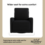 Kyoto black boucle wide glider wide seat callout