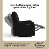 Kyoto black boucle wide glider power recline callout