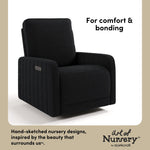 Kyoto black boucle wide glider style callout