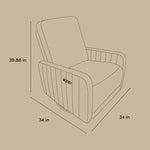 Kyoto wide glider line drawing with dimensions