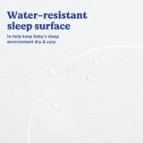 Graco 5-Inch Crib And Toddler Mattress water-resistant callout