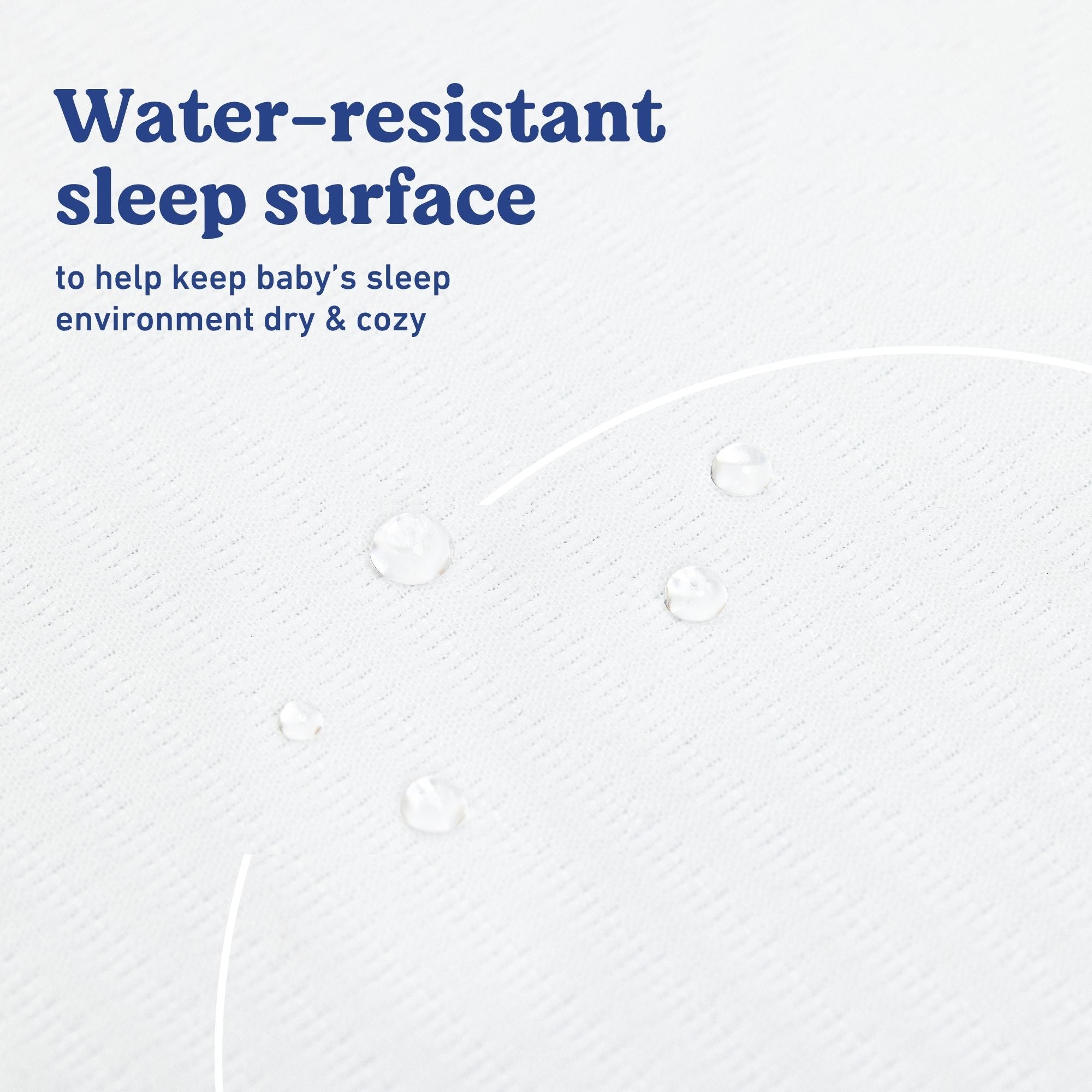 Graco 5-Inch Crib And Toddler Mattress water-resistant callout