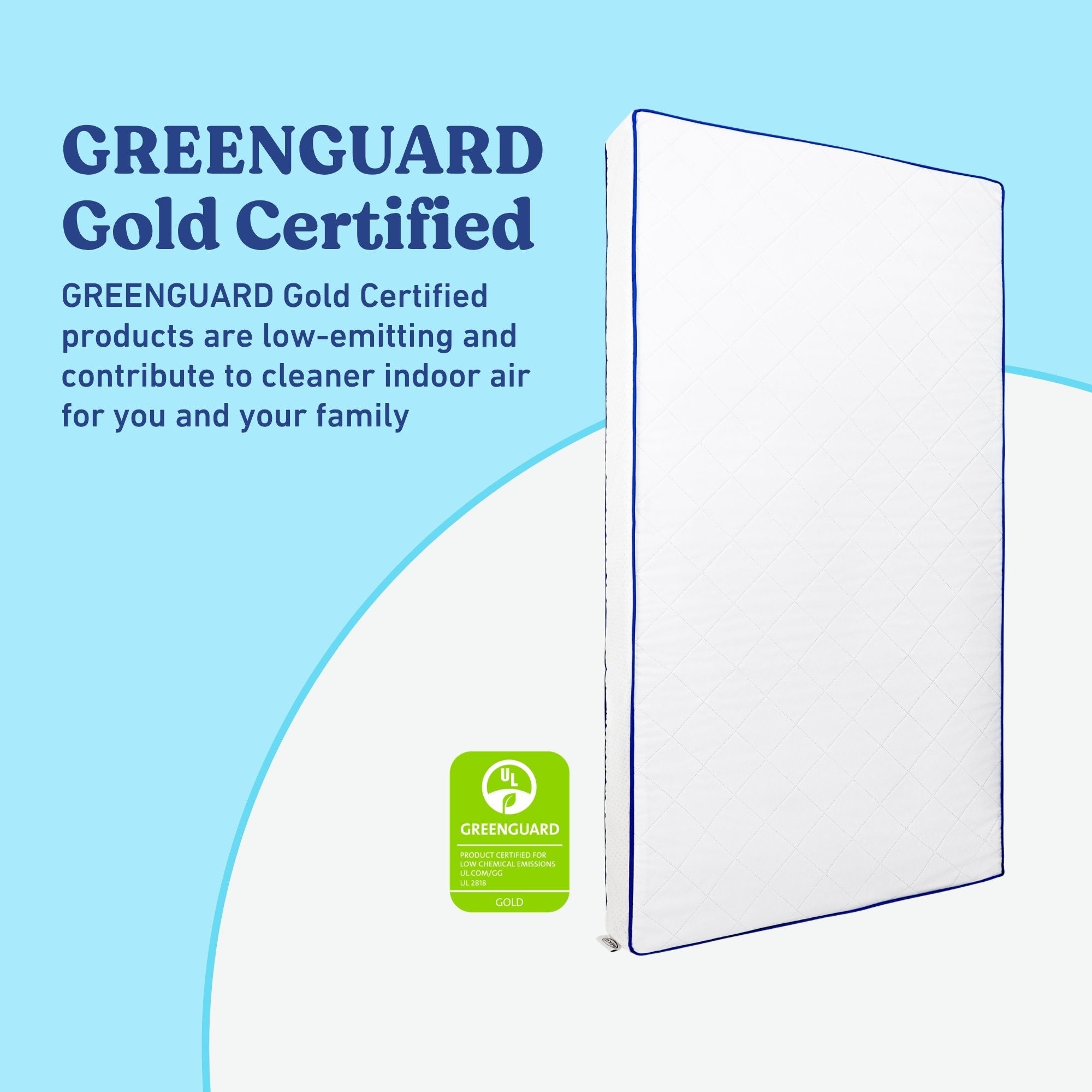 Graco 5-Inch Water-Resistant Crib And Toddler Mattress GGG certified callout