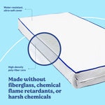 Graco 5-Inch Water-Resistant Crib And Toddler Mattress material callout