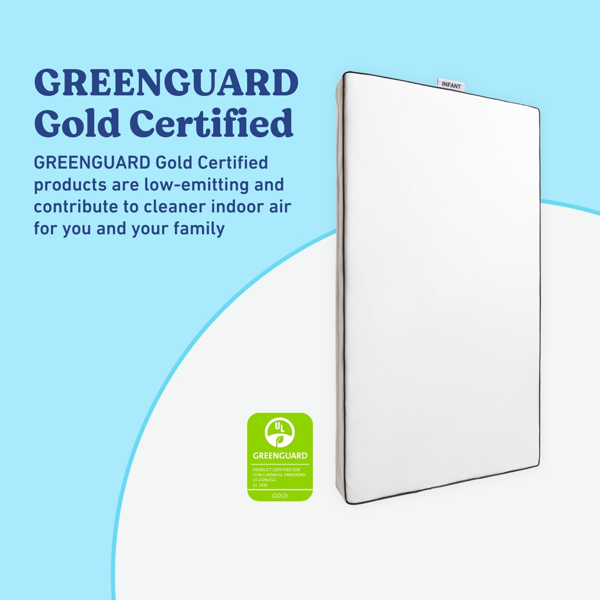 Graco 6-Inch Dual-Sided Crib And Toddler Mattress GGG certified callout