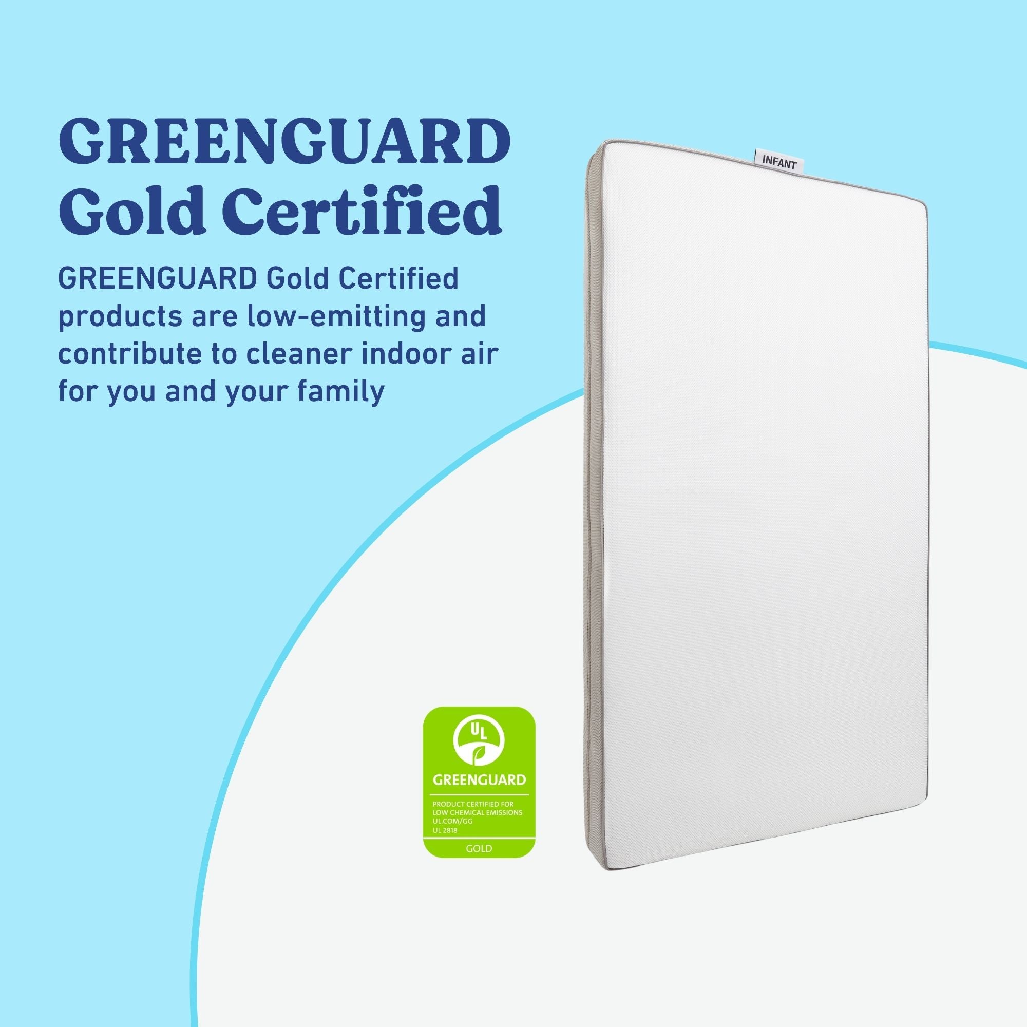 Graco 6-Inch Mesh Dual-Sided Crib And Toddler Mattress GGG certified callout