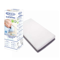 unpacked baby mattress and its box