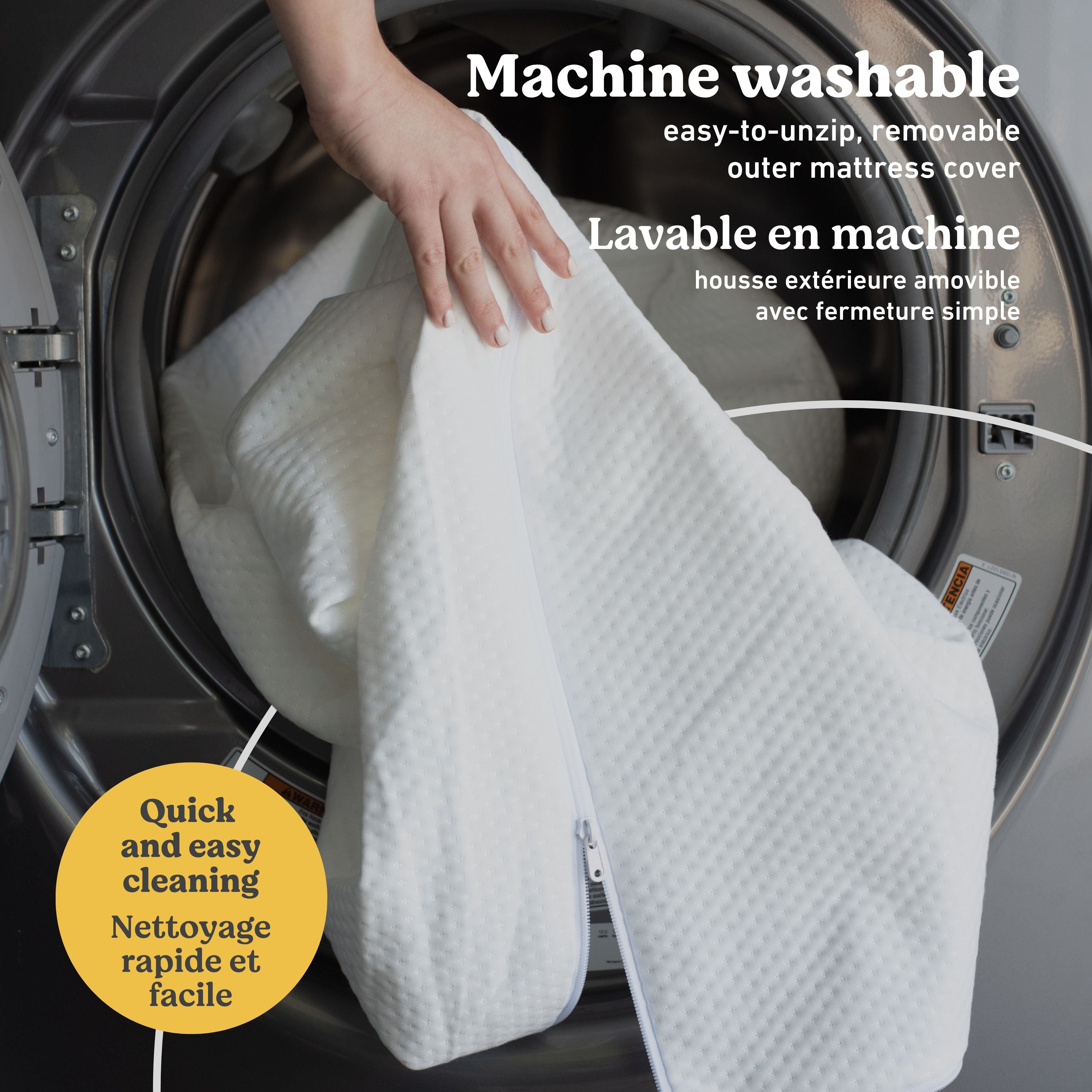 Graco Premium Mattress machine-washable callout