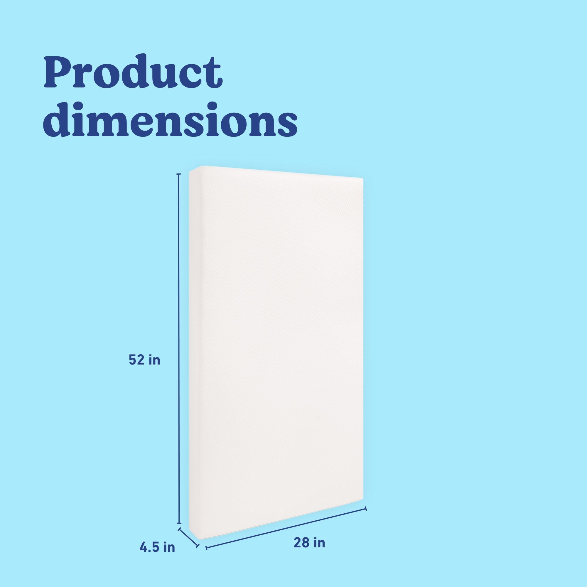 Graco Premium Foam Crib and Toddler Mattress with dimensions