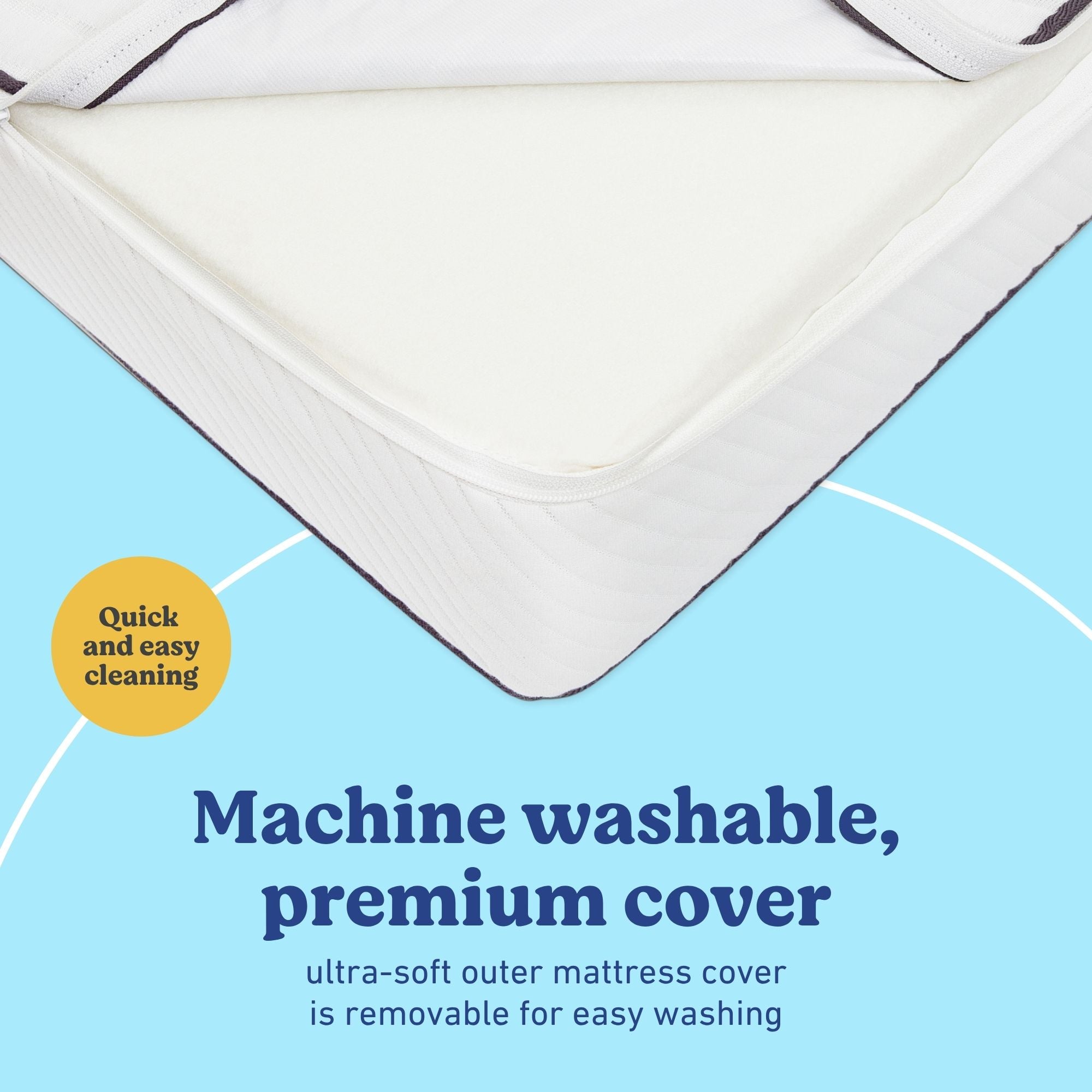 dual comfort mattress machine washable cover callout