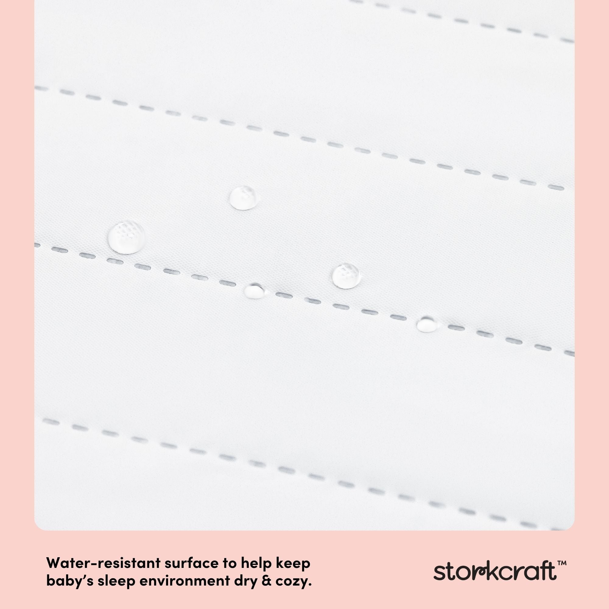 Storkcraft 6-Inch Water-Resistant Dual-Sided Crib and Toddler Mattress water-resistant callout