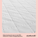 nest changing pad waterproof PEVA closeup callout