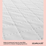 nest changing pad waterproof PEVA closeup callout