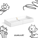 nest changing pad with black drawings overlaid on image