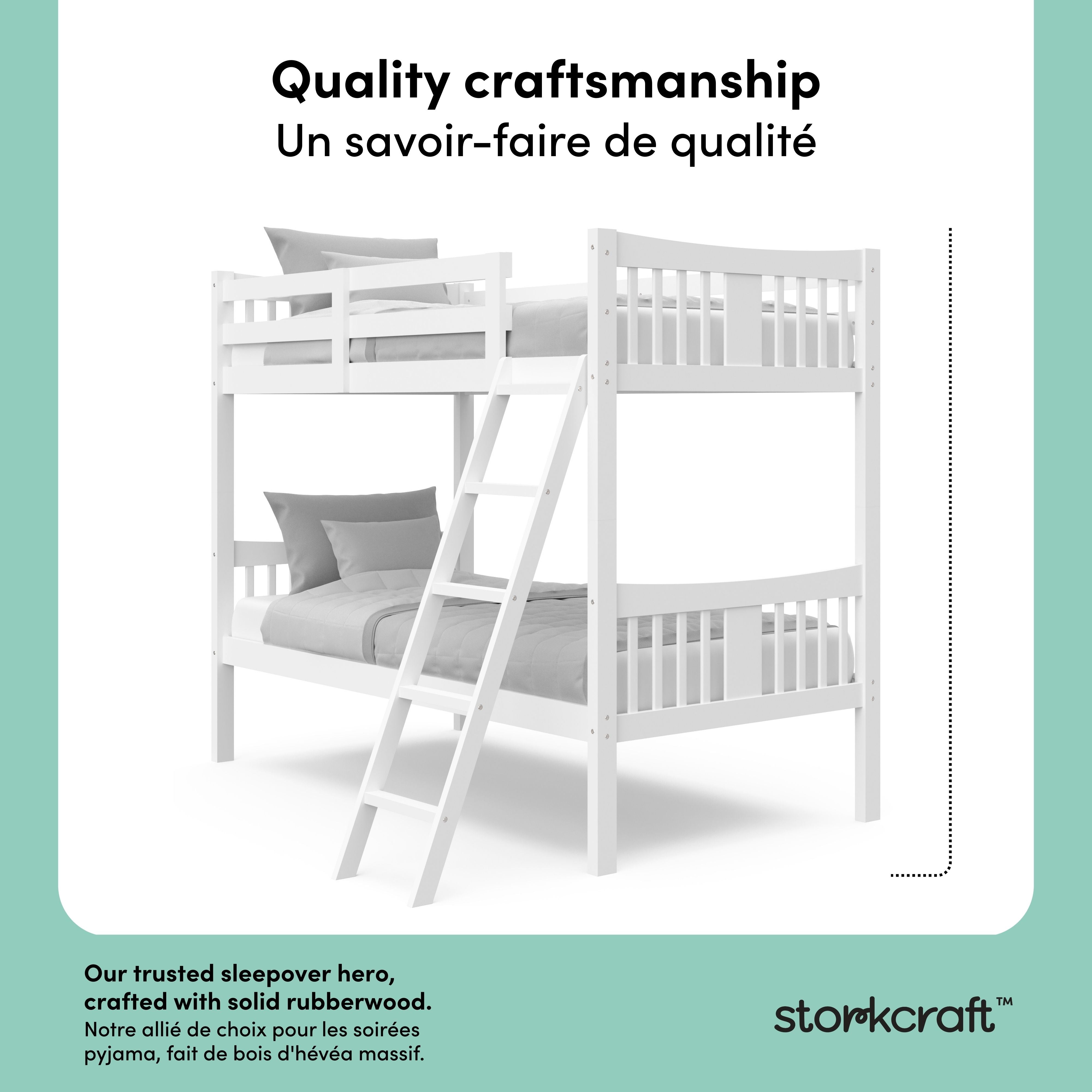 Caribou white twin over twin bunk bed style callout