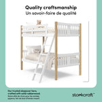 Caribou white with natural twin over twin bunk bed style callout