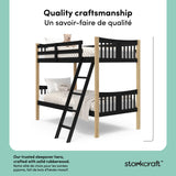 Caribou black with natural twin over twin bunk bed style callout