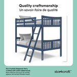 Caribou navy twin over twin bunk bed style callout