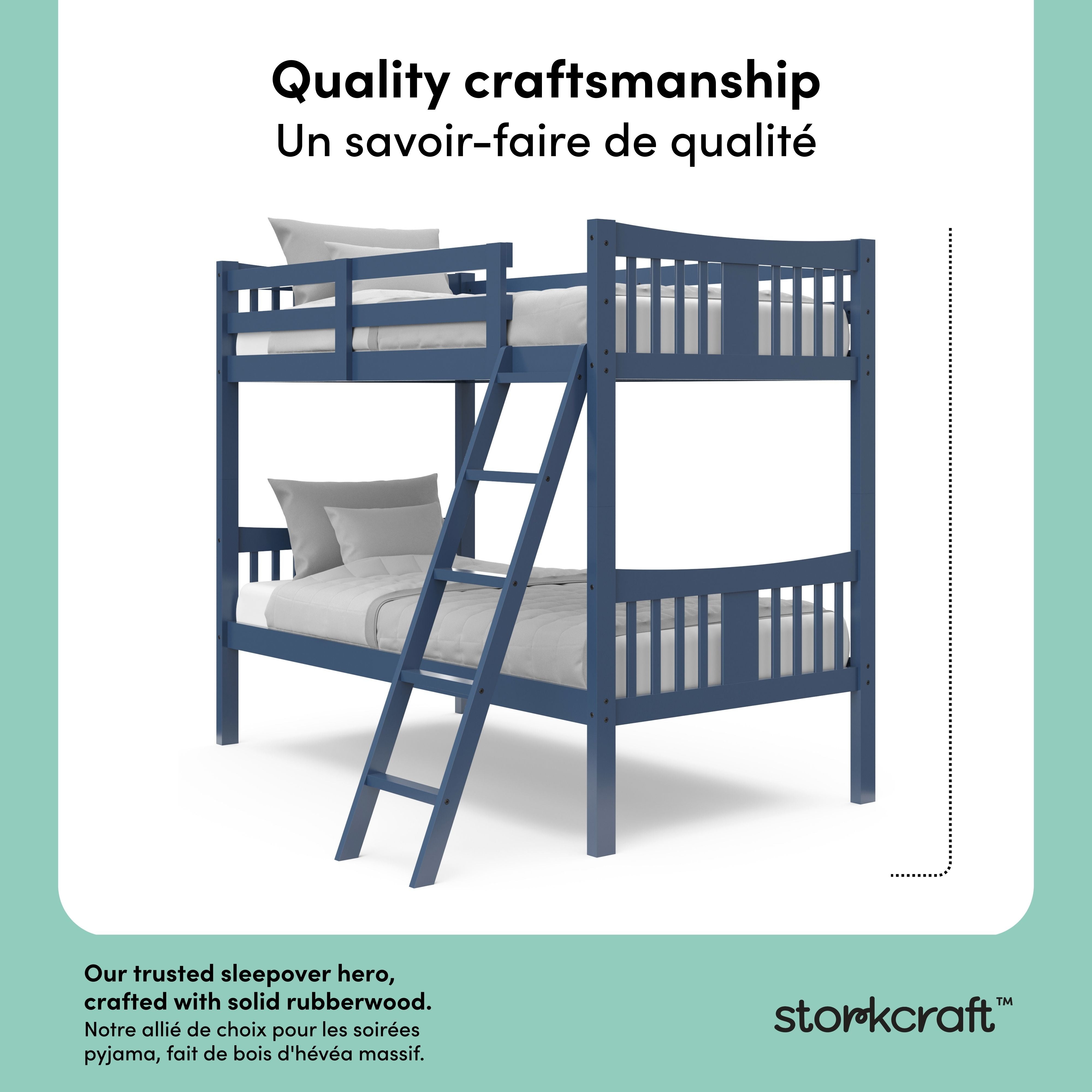 Caribou navy twin over twin bunk bed style callout