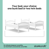 longhorn white twin over twin bunk bed twin bed conversion callout