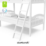 longhorn white twin over twin bunk bed with GGG and PTPA logo on top left