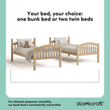 longhorn natural twin over twin bunk bed twin bed conversion callout