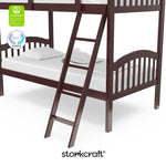 longhorn espresso twin over twin bunk bed with GGG and PTPA logo on top left