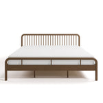 porto hazelnut king bed front view