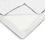 Graco Dual Comfort mattress close up of mattress with cover unzipped