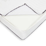 Graco Dual Comfort mattress close up of mattress with cover unzipped