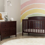 espresso 6 drawer dresser in nursery