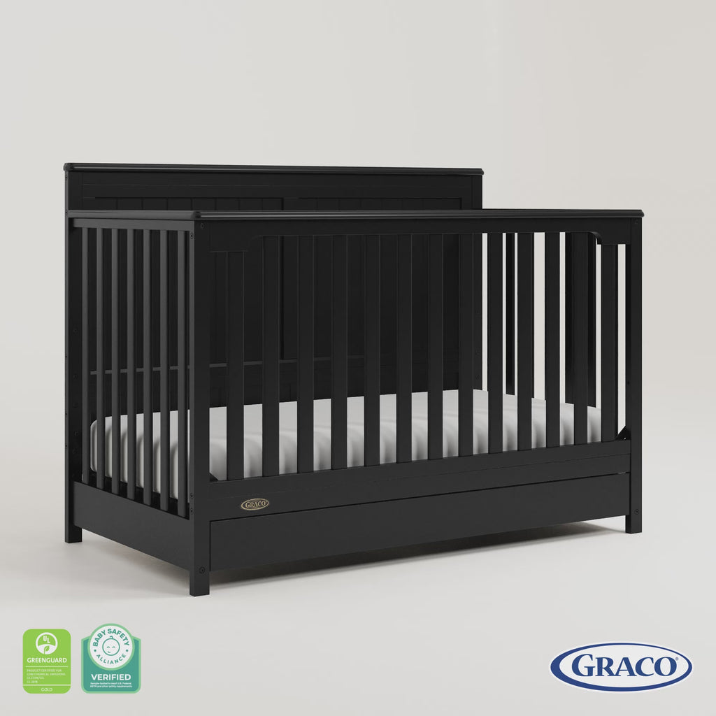 Hadley black crib with drawer 360 video
