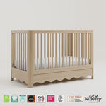 Casablanca driftwood crib with drawer 360 video