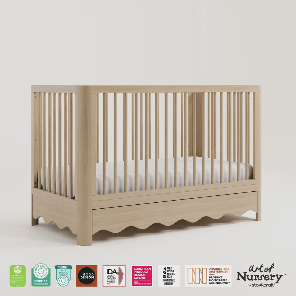 Casablanca driftwood crib with drawer 360 video
