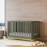 Santos olive with natural crib in a nursery